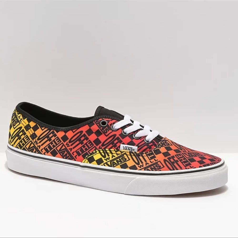 Vans Authentic Logo Flame Skate Shoes 🔥